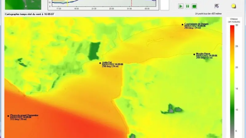 The RT Windmap software allows users to monitor real time wind conditions