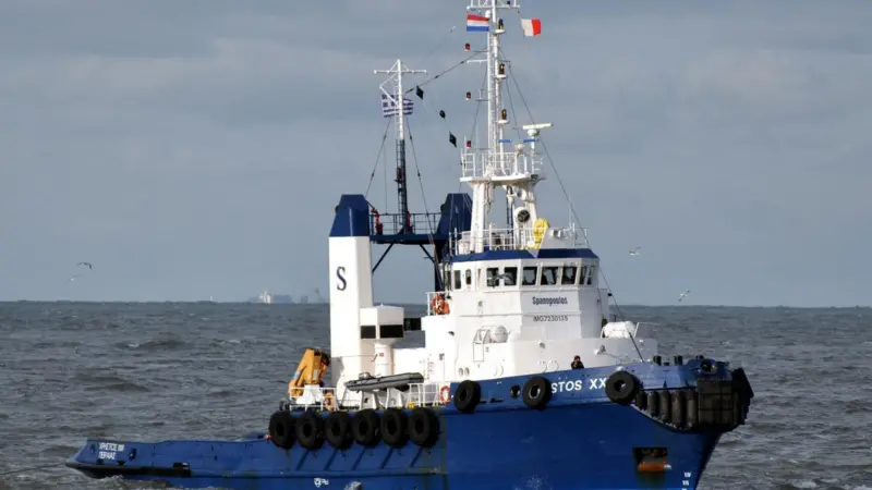 Christos XXII was saved from sinking in Torbay. Photo courtesy Lekko
