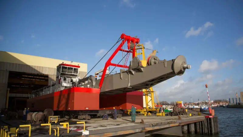 The first IHC Beaver 65 DDSP was launched at the Sliedrecht shipyard. Photo: IHC Merwede