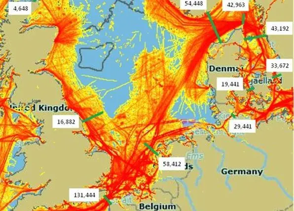 ACCSEAS uses a Geographic Information System to assess maritime traffic trends and the issues that obstruct available safe access