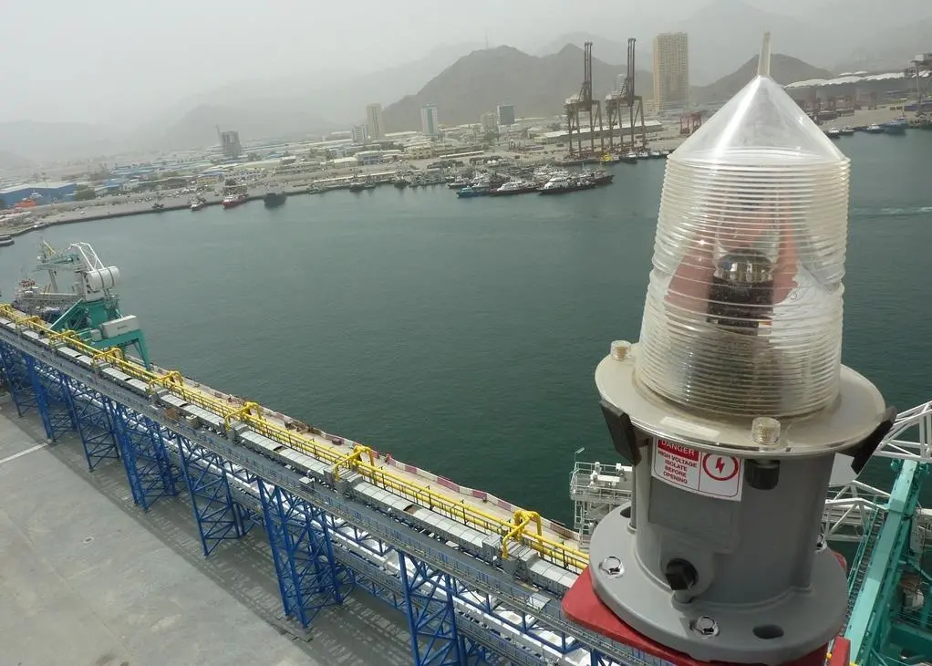 The AIS AtoN equipment transmits a range of information including its identity and position to vessels approaching Fujairah and also sends a remote monitoring signal back to base
