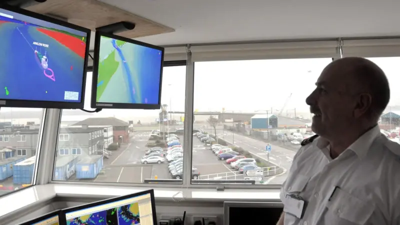 John Bradshaw, harbour control coordinator at the port of Poole with C Vu 3D VTS system