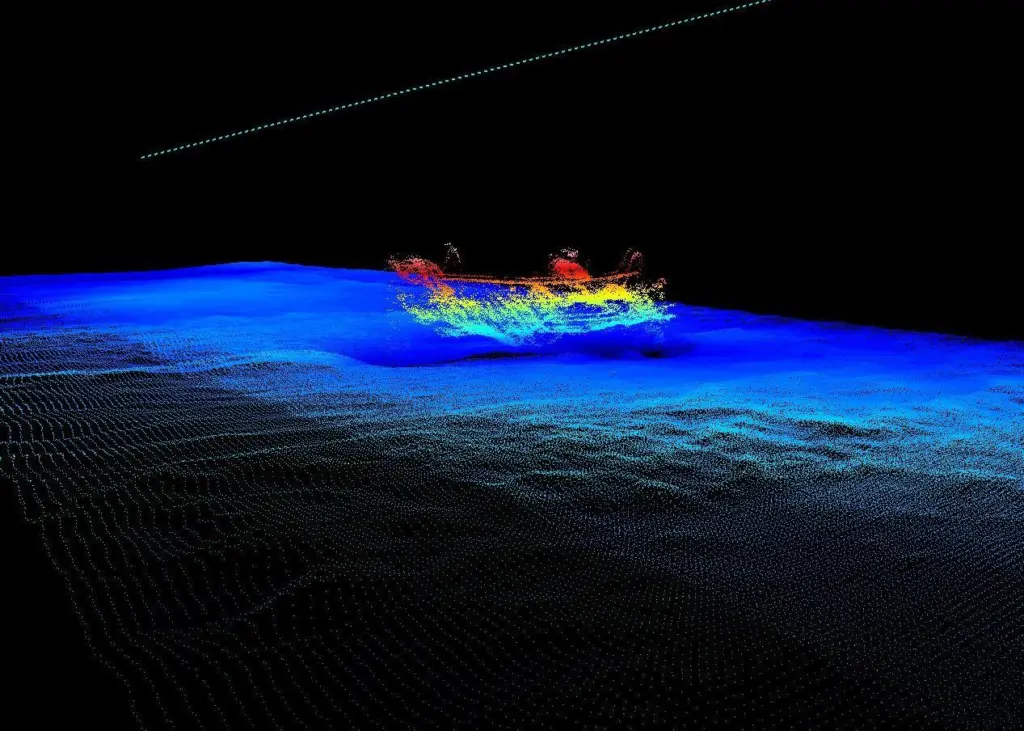 A survey image of the 1916 wreck of HMS Kaphreda