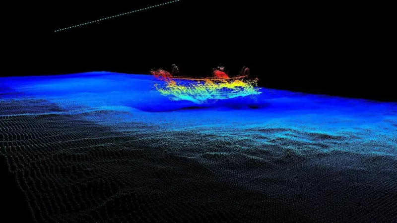 A survey image of the 1916 wreck of HMS Kaphreda
