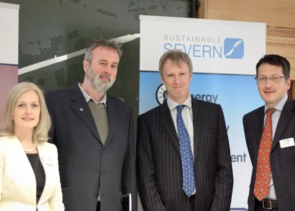 The conference organisers (left to right): Sue Turner, Bristol Ports;  Mark Robins, RSPB; Thomas Appleby, UWE; and Merlin Hyman, Regen SW