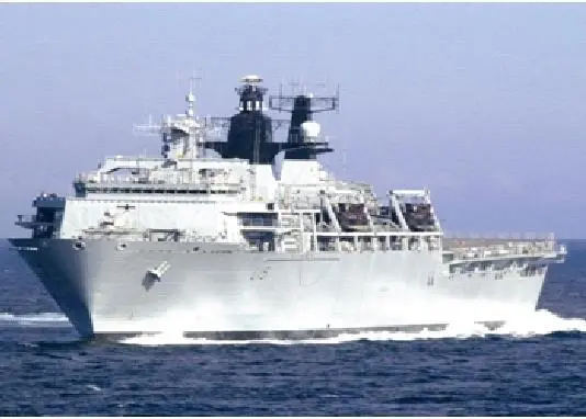 HMS Bulwark monitored more than 50 square miles of sea around the Olympic venue