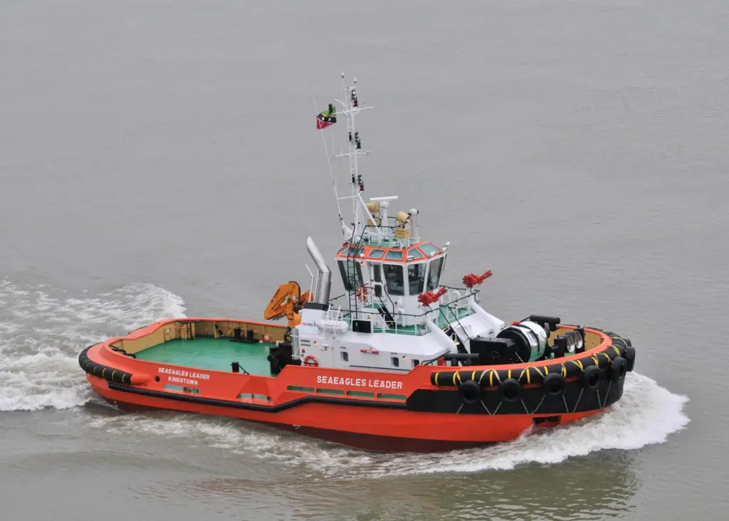 The fire-fighting Damen ASD tug 2810s will be very similar to the recently completed Seaeagles Leader