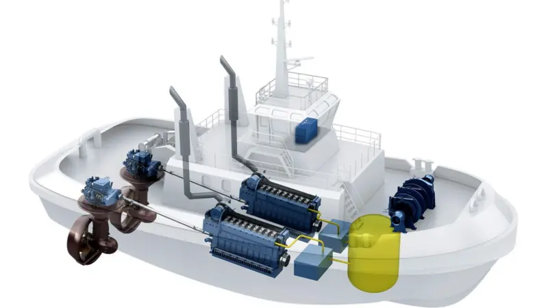 The LNG fuelled  propulsion system in both Bukser og Berging tugs was supplied by Rolls-Royce and AGA Cryo