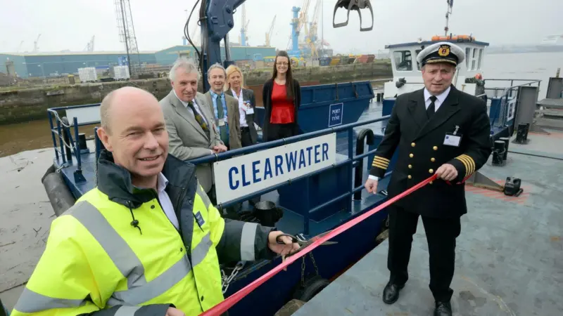 Representatives from the Port of Tyne and the four riverside councils took to the river to re-launch the Clearwater