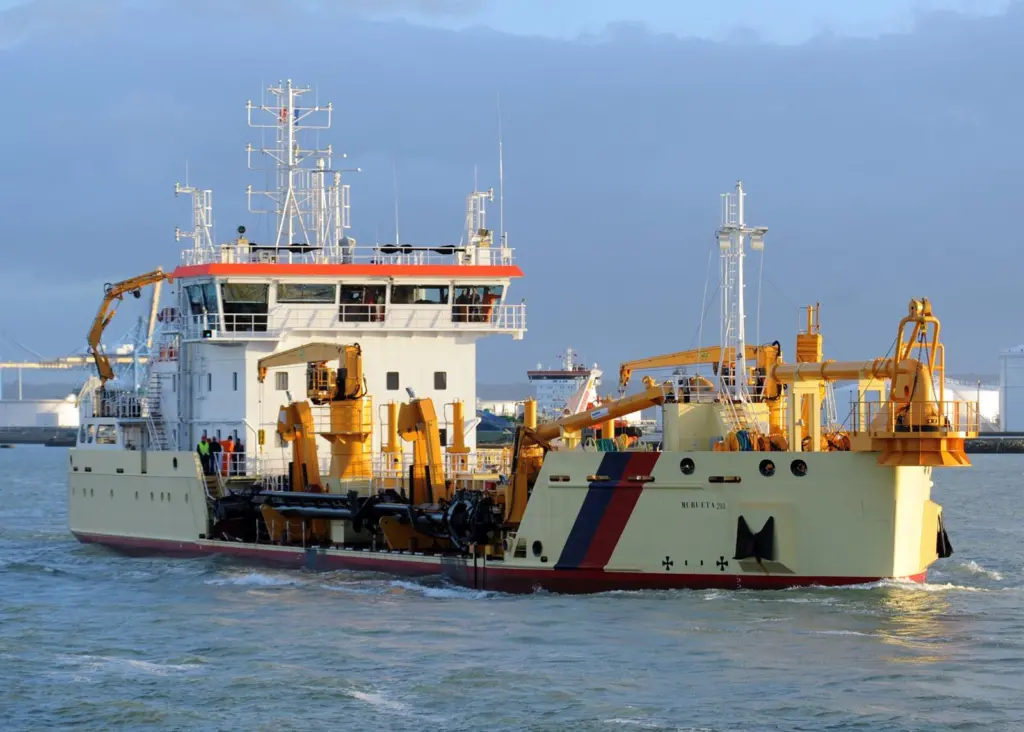 The Jean Ango is seen undergoing sea trials in Northern Spain