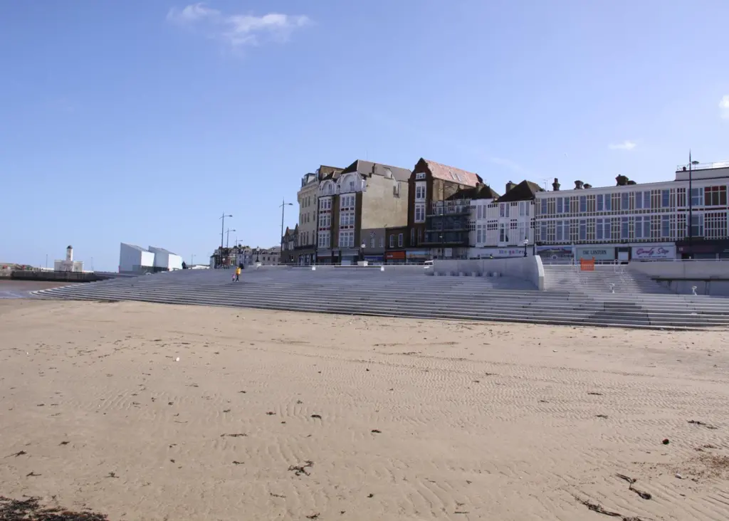 Sea views are retained with the stepped revetment while also providing adequate flood defence (Peter Barker)