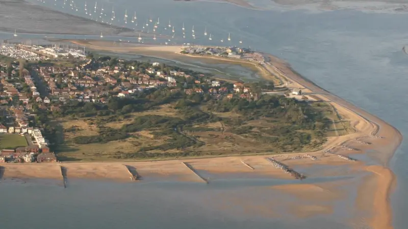 The Eastoke Peninsula at Hayling will be protected by coastal defence works (The Eastern Solent Coastal Partnership)