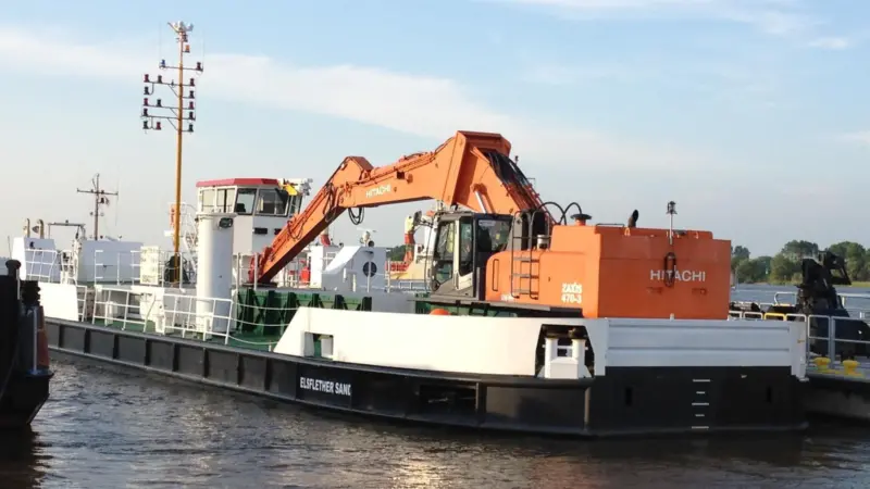 The Elsflether Sand is one of four new Federal Waterways vessels to use the Prolec Digmaster system