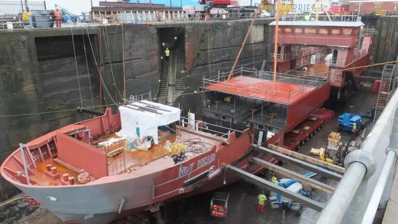 Lenghtening the MV Hoy Head has given the vessel the highest load capacity in the Orkney Ferries fleet