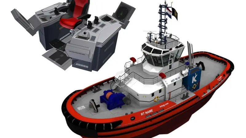 The AlphaBridge Tugboat design will be standard fit for Kotug’s new ART80s