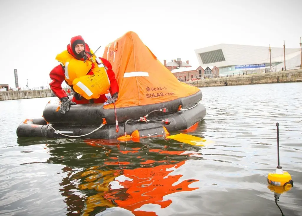 Demonstrations of the Duarry Challenger liferaft were carried out on the open day