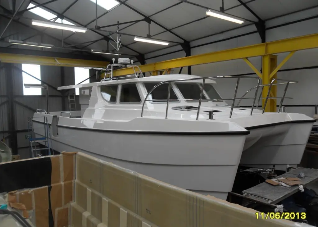 RV1101 is seen in BW SeaCat’s shed only days ahead of its launch in time to appear at Seawork 2013