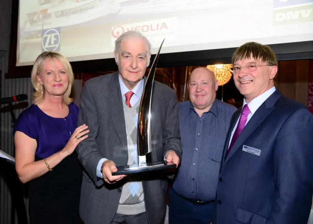 Norman Finlay, Life President of the National Workboat Association, was presented with the Lifetime Achievement Award