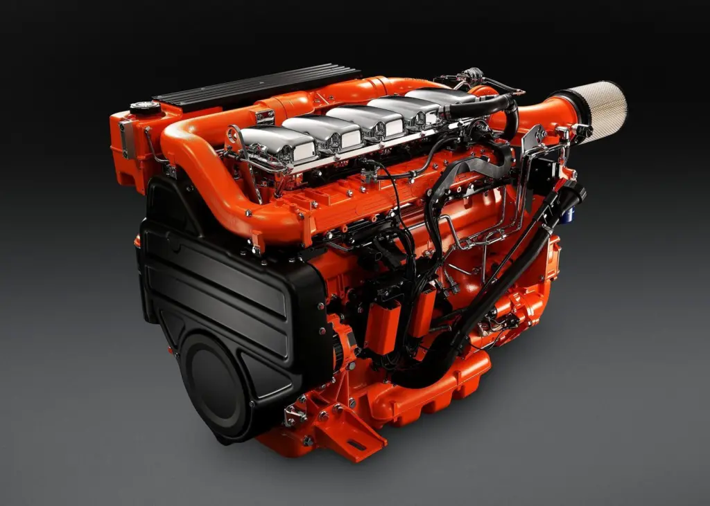 Designated DI9M, the new nine litre engine offered in a choice of five propulsion power outputs ranging from 220 to 400 horsepower