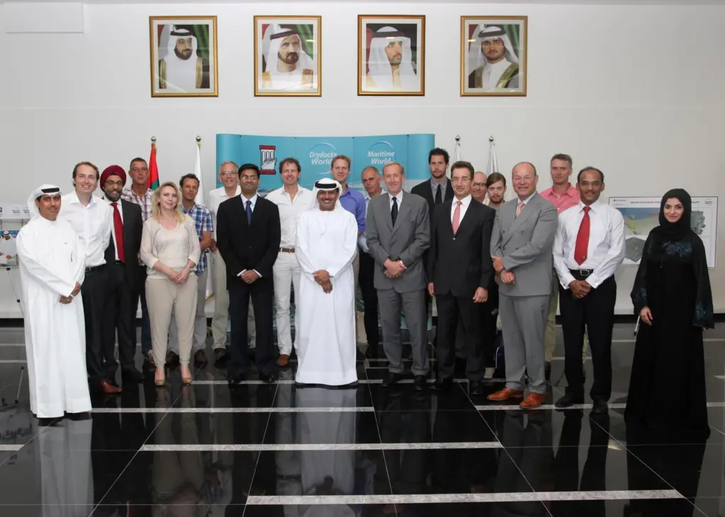Members of the international press and senior officials from TenneT, ABB, and Abiel gather in Dubai