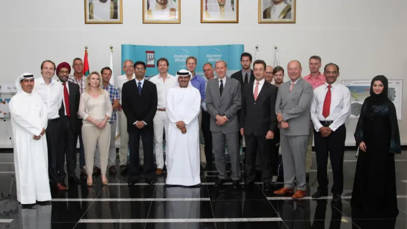 Members of the international press and senior officials from TenneT, ABB, and Abiel gather in Dubai