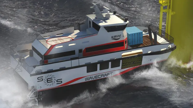 Umoe Mandal believes that during transfer operations the air cushion will help to stabilise the craft
