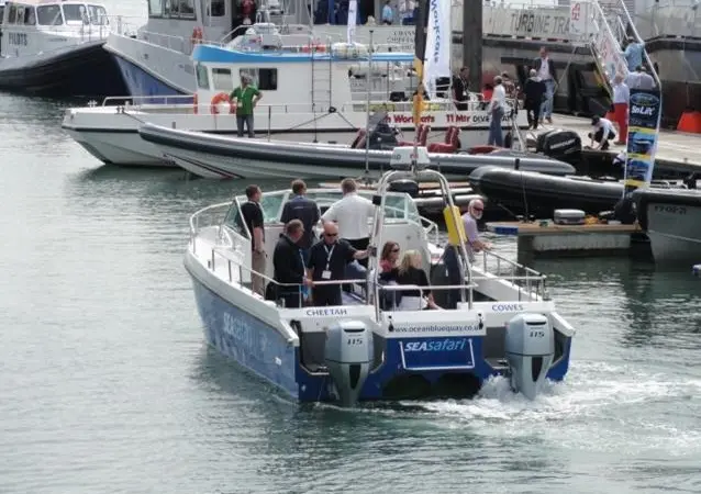 Sea Safari, one of three Cheetah Marine vessels at Seawork 2013, ran almost continuous demonstrations