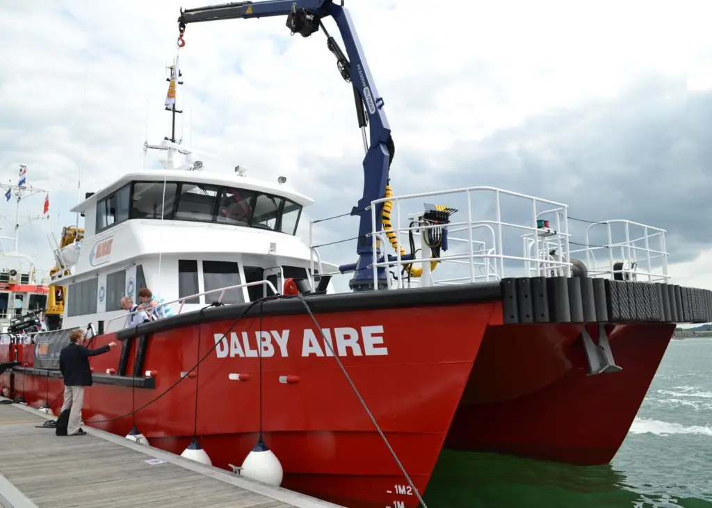 Dalby Aire made its maiden voyage to Southampton for an appearance on the floating pontoon at Seawork 2013