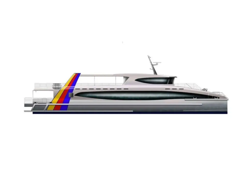 The new 34m catamaran ferry destined for the Auckland ferry network