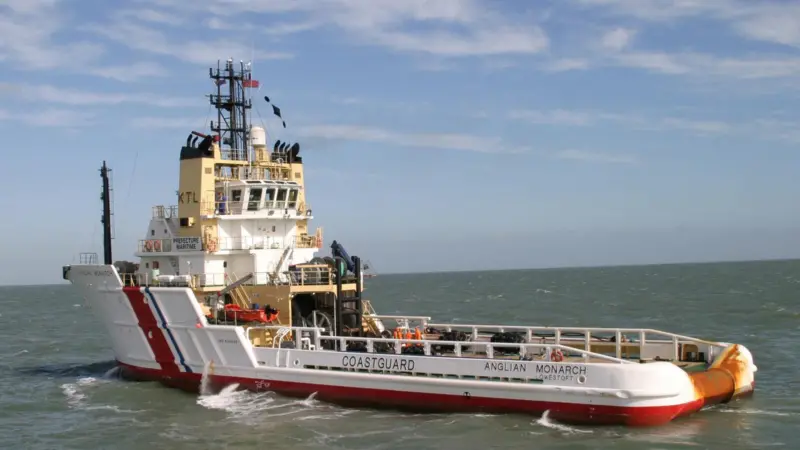 The former ETV Anglian Monarch, seen here in MCA colours, has been sold to the Resolve Marine Group