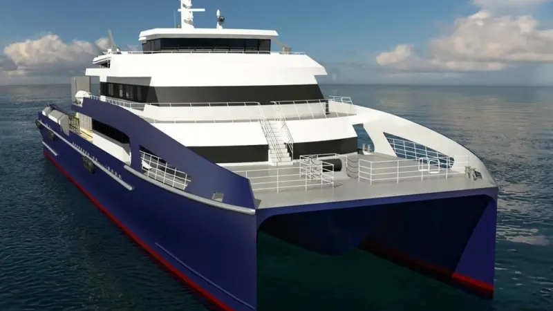 Incat Crowther is building a first in type 70m fast crew boat at its Tasmanian yard