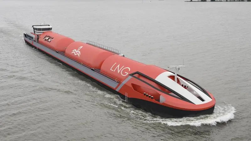 The first result of the collaboration will be a 90m LNG inland waterway tanker
