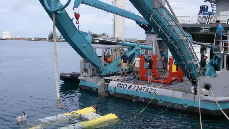 Trials took place onboard the MV Alucia using Nereus, WHOI’s hybrid unmanned vehicle