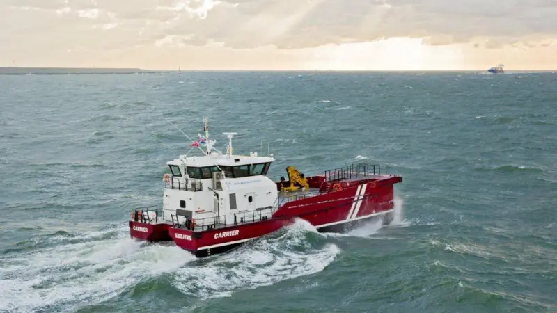 The Twin Axe averaged 18 knots on its delivery voyage to Denmark despite particularly bad weather