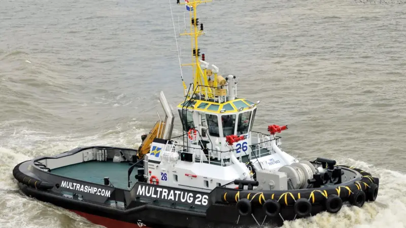 Fire fighting tugs Multratug 26 and its sister Multratug 27 were delivered at short notice by Damen Shipyard Galati