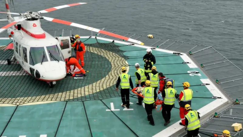 Within an hour the ‘patient’ was handed over to an emergency physician who had arrived by helicopter and then transported by helicopter to hospital