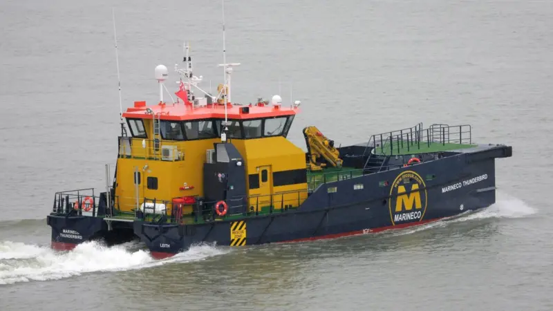 Marineco Thunderbird has been working for Siemens at the Walney Offshore Windfarms