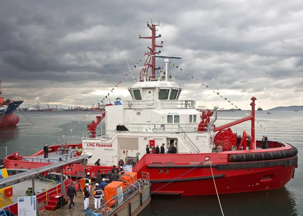 The world’s first LNG fuelled tug, Borgoy, went on show in Turkey prior to running trials