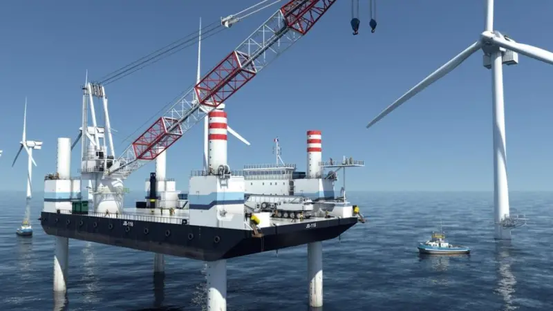 JB-117 is in operation building a windmill farm in the Nordsea