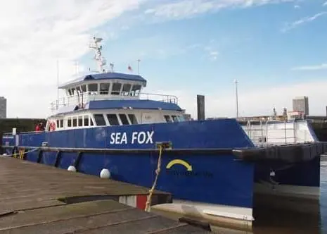 Navalu says the SeaFox is the first  aluminium offshore windfarm service vessel built in France with Bureau Veritas approval