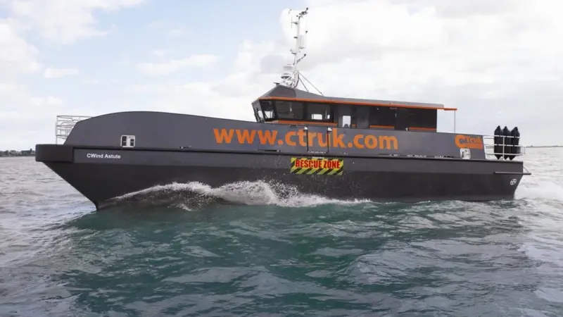 The CTruk built composite SWATH workboat ‘CWind Astute’