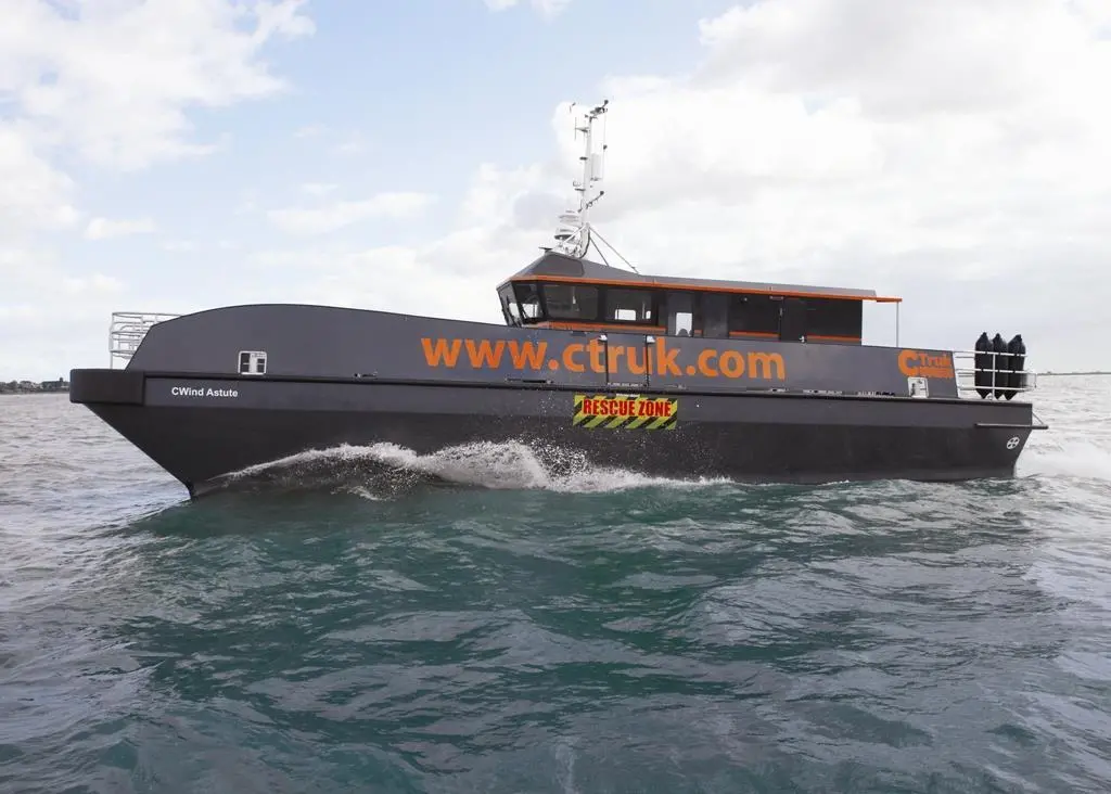 The CTruk built composite SWATH workboat ‘CWind Astute’