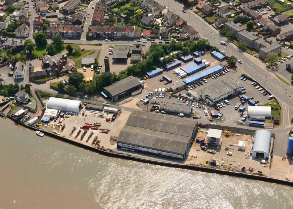 An aerial view CLS Offshore’s facilities at Great Yarmouth
