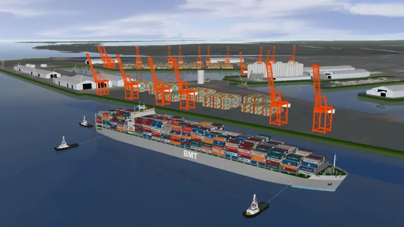 Liverpool's new container terminal will be subject to particular environmental conditions (BMT Group)
