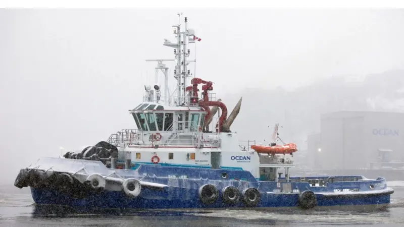 Ocean Tundra is the most powerful tug of its type in Canada - shown in the icy conditions for which it was designed