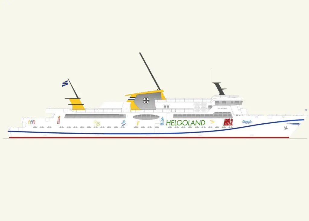 Impression of the new gas-fuelled Helgoland ferry