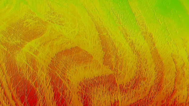 High resolution bathymetry displayed in CSAR format. Image courtesy of NOAA