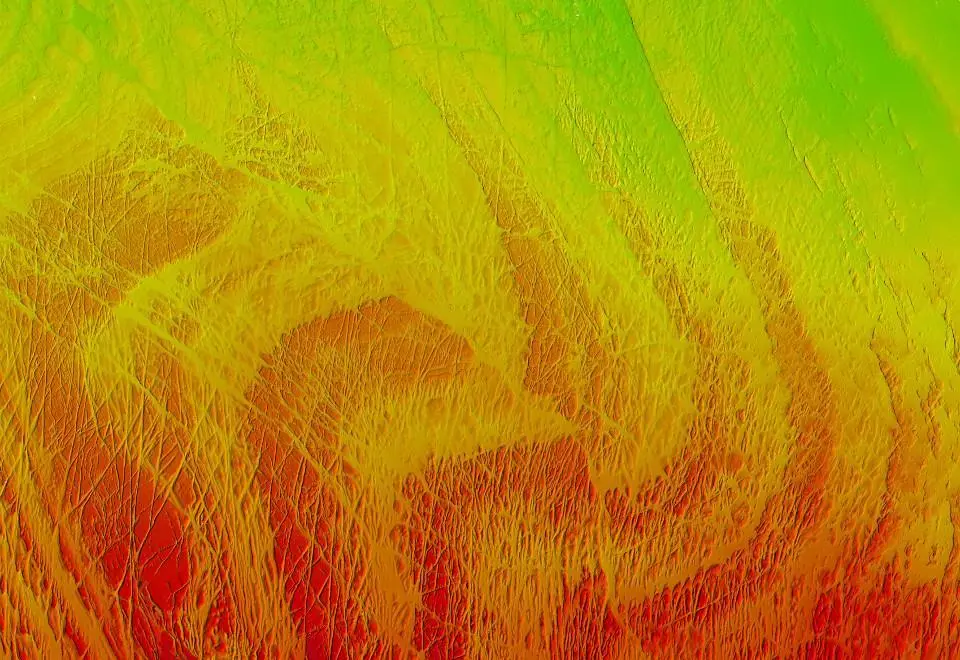 High resolution bathymetry displayed in CSAR format. Image courtesy of NOAA
