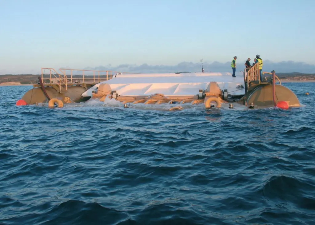 WaveRoller continued to operate as predicted even during turbulent periods with 5m significant wave height