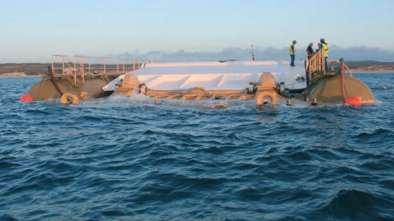 WaveRoller continued to operate as predicted even during turbulent periods with 5m significant wave height